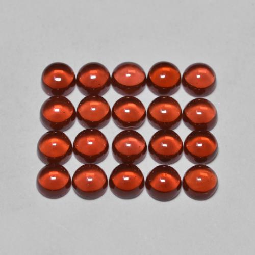 Gemme di Granato Almandino Rosso brillante naturale da 3.94 ct, Taglio rotondo, Trasparente