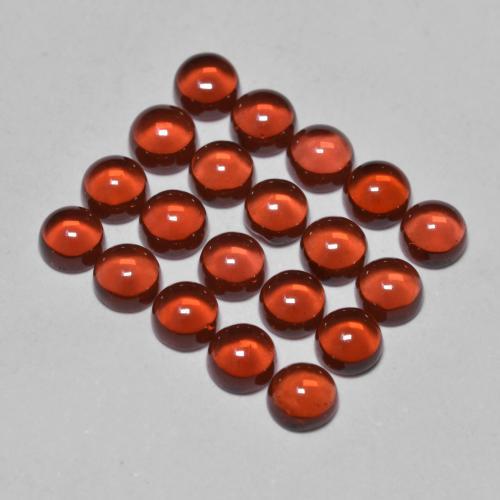 Gemme di Granato Almandino Rosso brillante naturale da 3.94 ct, Taglio rotondo, Trasparente
