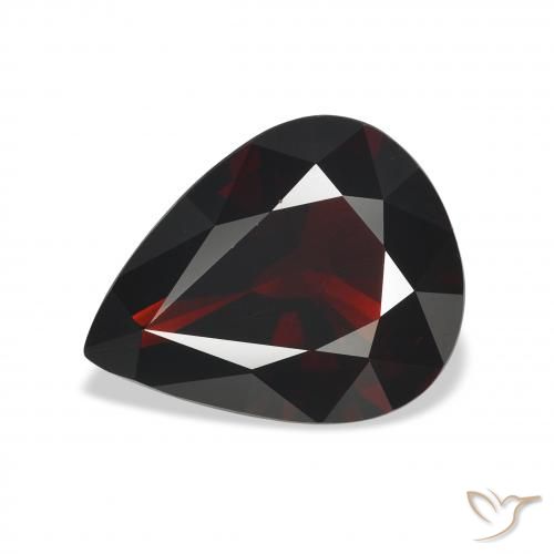 4.89ct Naturale Rosso scuro Granato Almandino, Forma a pera, VVS-VS