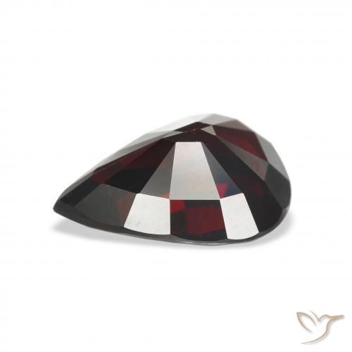 Granato Almandino Rosso scuro naturale da 4.89 ct, Forma a pera, VVS-VS