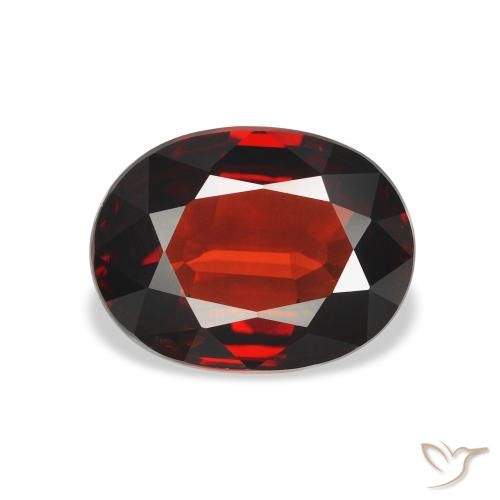 Granato Almandino Rosso scuro naturale da 3.14 ct, Ovale, VVS-VS
