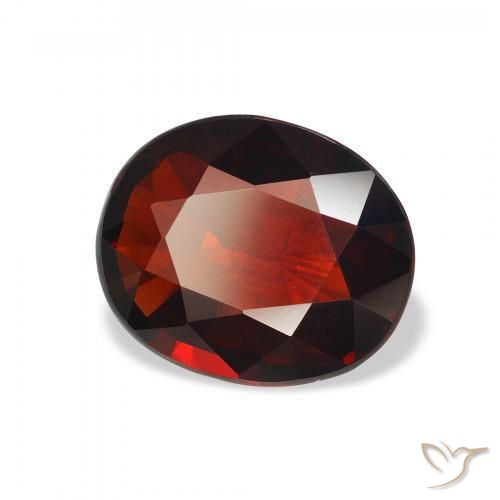 Granato Almandino Rosso scuro naturale da 3.19 ct, Ovale, VVS-VS