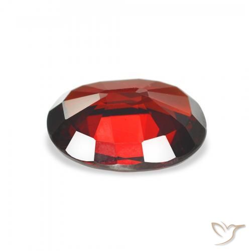 Granato Almandino Rosso scuro naturale da 3.19 ct, Ovale, VVS-VS