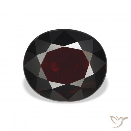 6.21ct Naturale Rosso nerastro Granato Almandino, Ovale, VS
