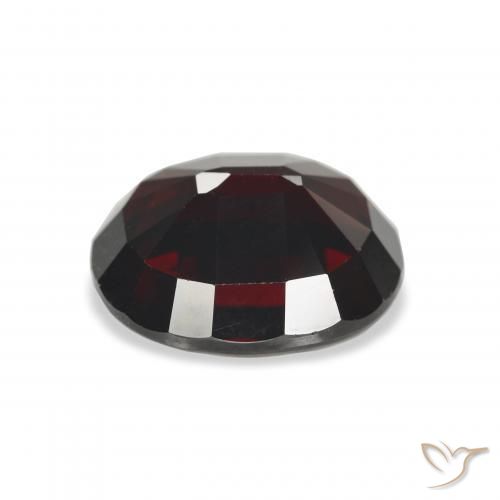 Granato Almandino Rosso nerastro naturale da 6.21 ct, Ovale, VS