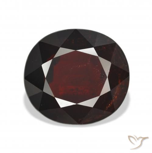 18.33ct Naturale Rosso nerastro Granato Almandino, Ovale, VVS-VS