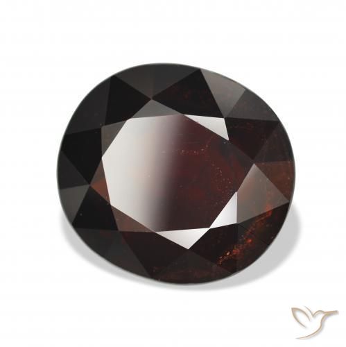 Granato Almandino Rosso nerastro naturale da 18.33 ct, Ovale, VVS-VS