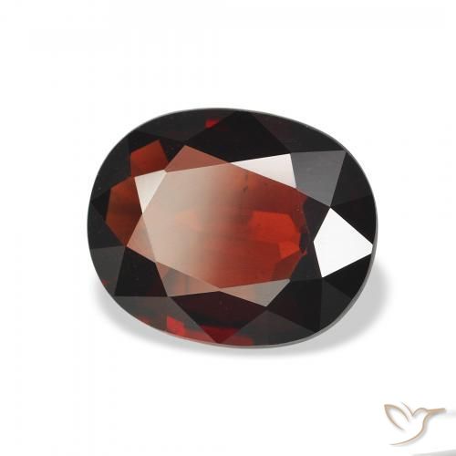 Granato Almandino Rosso scuro naturale da 2.85 ct, Ovale, VVS-VS