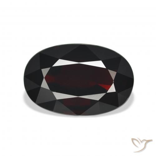 11.55ct Naturale Rosso nerastro Granato Almandino, Ovale, VVS-VS