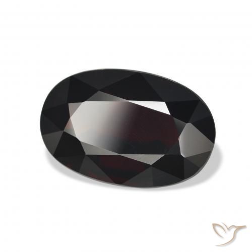 Granato Almandino Rosso nerastro naturale da 11.55 ct, Ovale, VVS-VS