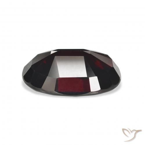 Granato Almandino Rosso nerastro naturale da 11.55 ct, Ovale, VVS-VS