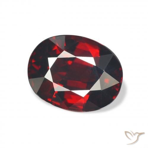 Granato Almandino Rosso scuro naturale da 5.77 ct, Ovale, VVS-VS