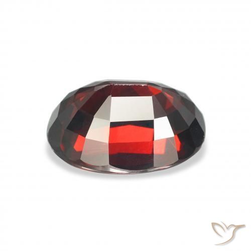 Granato Almandino Rosso scuro naturale da 5.77 ct, Ovale, VVS-VS