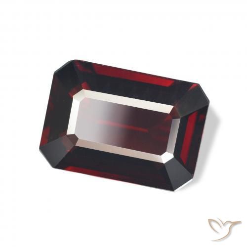 Granato Almandino Rosso scuro naturale da 6.03 ct, Ottagonale / Taglio smeraldo, VVS-VS