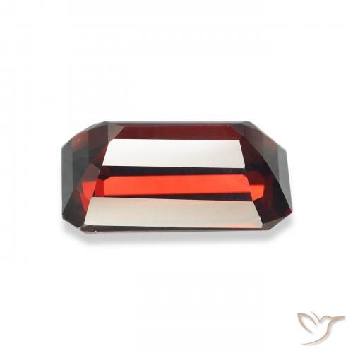 Granato Almandino Rosso scuro naturale da 6.40 ct, Ottagonale / Taglio smeraldo, VVS-VS