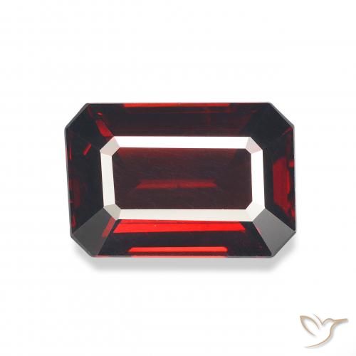 5.50ct Naturale Rosso scuro Granato Almandino, Taglio smeraldo, VVS-VS