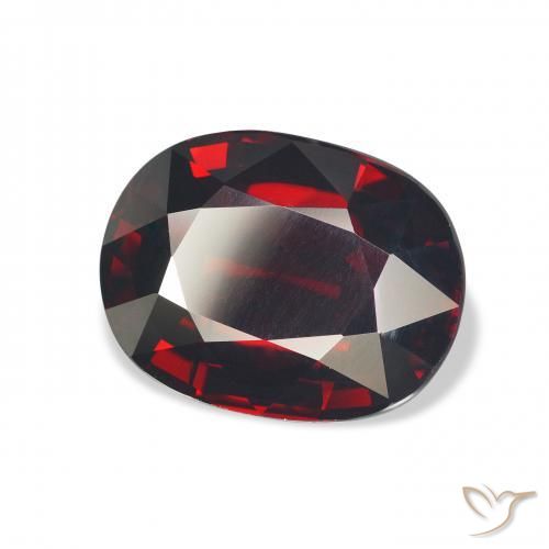 Granato Almandino Rosso scuro naturale da 8.86 ct, Ovale, VS