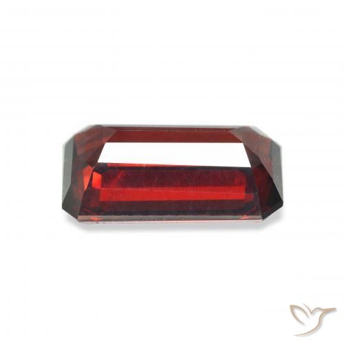 Granato Almandino Rosso scuro naturale da 6.08 ct, Ottagonale / Taglio smeraldo, VVS-VS