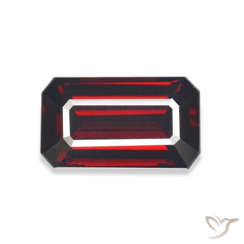 7.60ct Naturale Rosso scuro Granato Almandino, Taglio smeraldo, VVS-VS