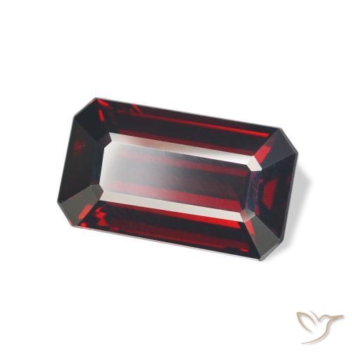Granato Almandino Rosso scuro naturale da 7.60 ct, Ottagonale / Taglio smeraldo, VVS-VS
