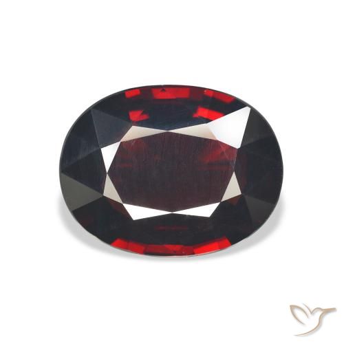 7.08ct Naturale Rosso scuro Granato Almandino, Ovale, VVS-VS