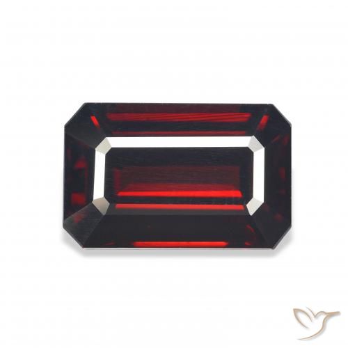 10.32ct Naturale Rosso scuro Granato Almandino, Taglio smeraldo, VVS-VS