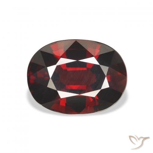 6.86ct Naturale Rosso scuro Granato Almandino, Ovale, VVS-VS
