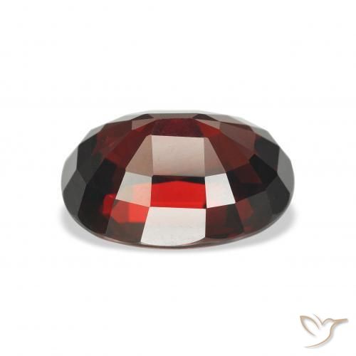 Granato Almandino Rosso nerastro naturale da 6.90 ct, Ovale, VVS-VS