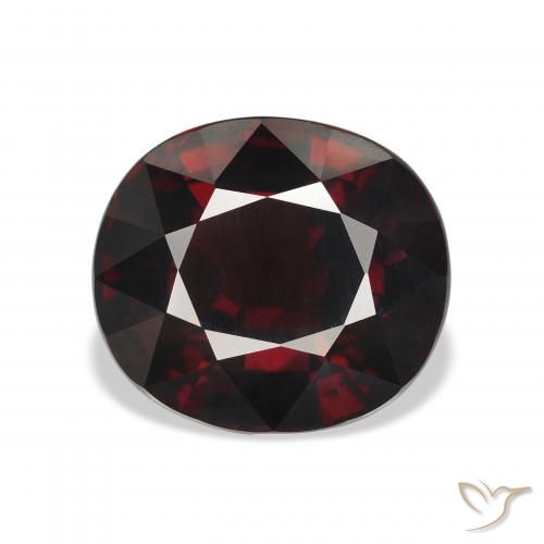 7.90ct Naturale Rosso scuro Granato Almandino, Ovale, VVS-VS