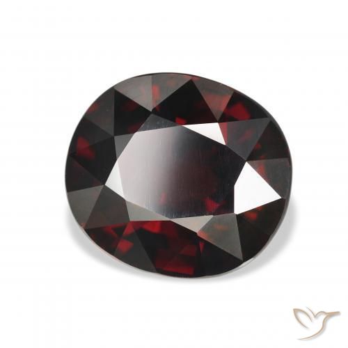 Granato Almandino Rosso scuro naturale da 7.90 ct, Ovale, VVS-VS
