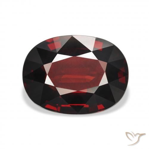 6.71ct Naturale Rosso scuro Granato Almandino, Ovale, VVS-VS