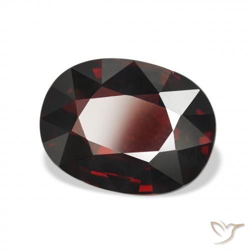 Granato Almandino Rosso scuro naturale da 6.71 ct, Ovale, VVS-VS