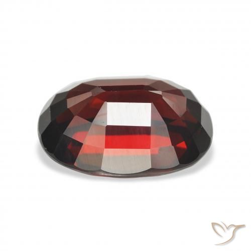Granato Almandino Rosso scuro naturale da 6.71 ct, Ovale, VVS-VS