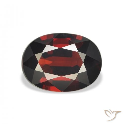 4.09ct Naturale Rosso scuro Granato Almandino, Ovale, VS