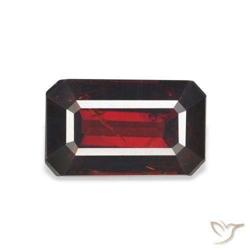 5.94ct Naturale Rosso nerastro Granato Almandino, Taglio smeraldo, VS-SI