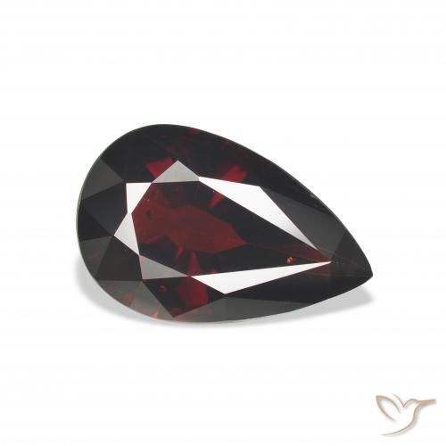 Granato Almandino Rosso scuro naturale da 7.72 ct, Forma a pera, VS