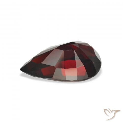 Granato Almandino Rosso scuro naturale da 7.72 ct, Forma a pera, VS