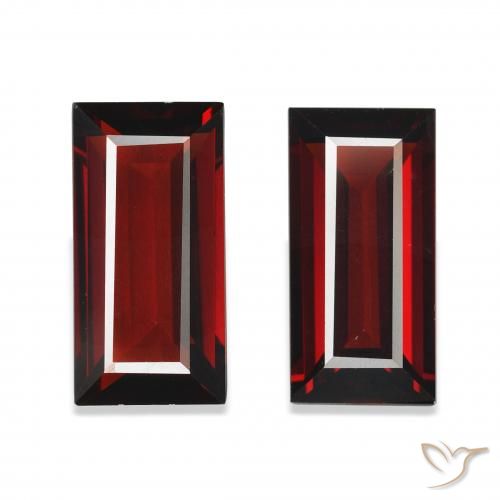 3.65ctw Naturale Rosso scuro Granato Almandino, Taglio a baguette, VVS-VS