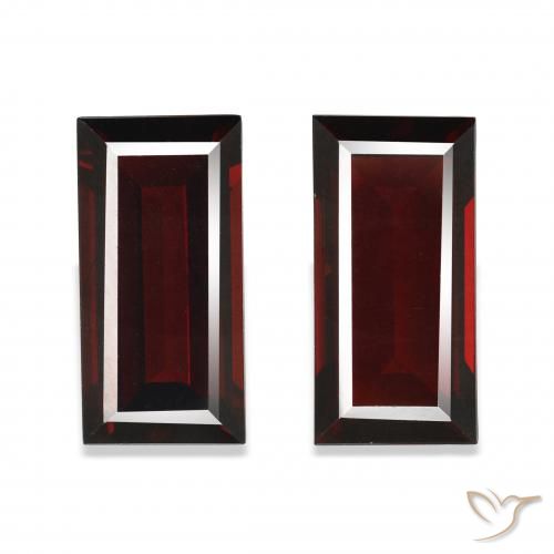3.67ctw Naturale Rosso scuro Granato Almandino, Taglio a baguette, VVS-VS