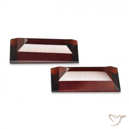 Gemme di Granato Almandino Rosso scuro naturale da 3.67 ct, Taglio a baguette, VVS-VS