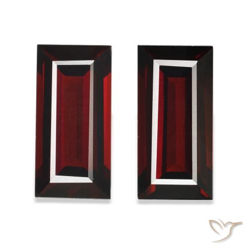 3.53ctw Naturale Rosso scuro Granato Almandino, Taglio a baguette, VVS-VS