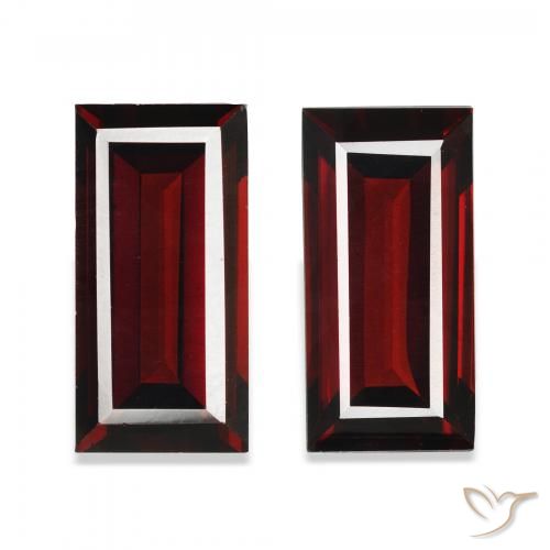 3.88ctw Naturale Rosso scuro Granato Almandino, Taglio a baguette, VVS-VS