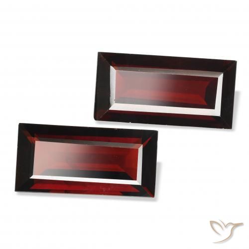Gemme di Granato Almandino Rosso scuro naturale da 3.23 ct, Taglio a baguette, VVS-VS