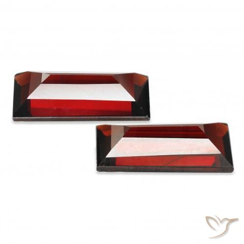 Gemme di Granato Almandino Rosso scuro naturale da 3.23 ct, Taglio a baguette, VVS-VS
