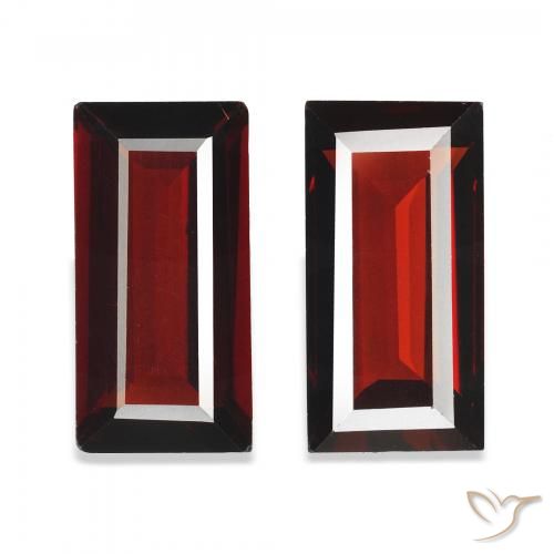 3.44ctw Naturale Rosso scuro Granato Almandino, Taglio a baguette, VVS-VS