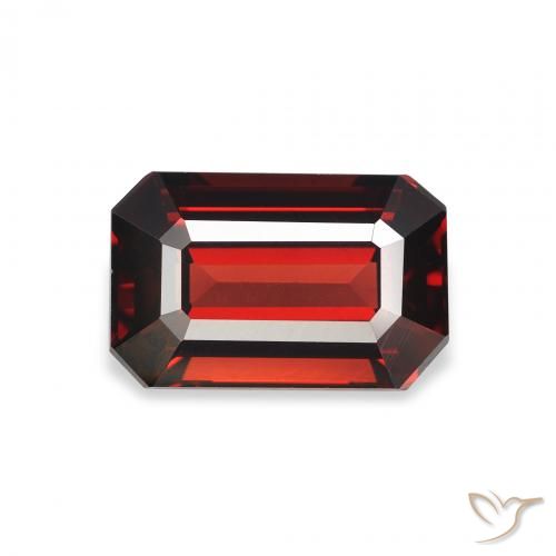 2.38ct Naturale Rosso scuro Granato Almandino, Taglio smeraldo, VVS-VS