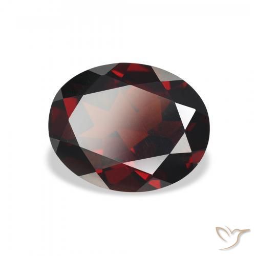 Granato Almandino Rosso scuro naturale da 2.83 ct, Ovale, VVS-VS