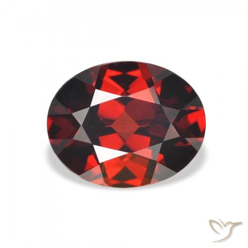 Granato Almandino Rosso Sangue Profondo naturale da 3.02 ct, Taglio ovale, VVS-VS