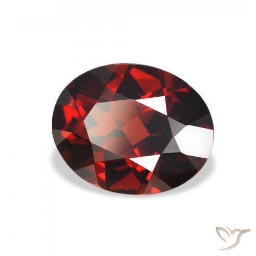 Granato Almandino Rosso Sangue Profondo naturale da 3.02 ct, Taglio ovale, VVS-VS