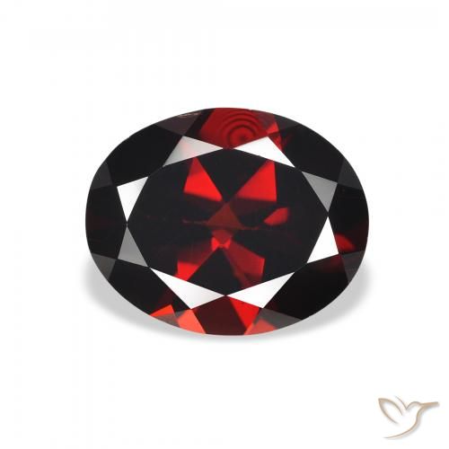 2.92ct Naturale Rosso scuro Granato Almandino, Ovale, VVS-VS